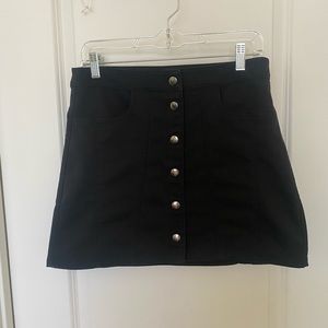 Express A-Line High Waist Button Up Skirt